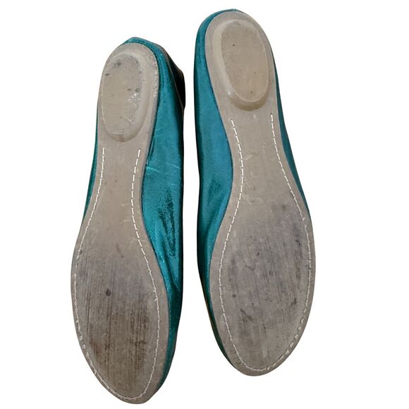 Pilcro and the Letterpress Green Leather Ballet Flats | Size 7.5M | - Picture 4 of 5